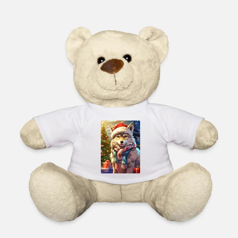 Weihnachten Wolf 1.5 - Teddy - Weiß