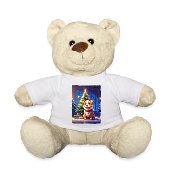Christmas Dog 1.8 - Teddy Bear - white - Front
