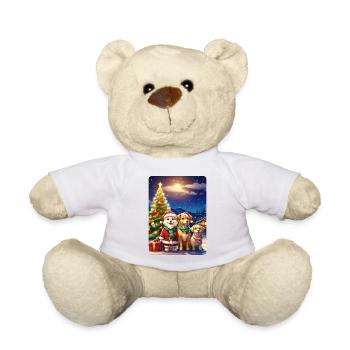 Famille de chiens de Noël 1.1 - Nounours - blanc - Devant
