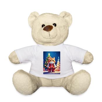 Chat de Noël 1.3 - Nounours - blanc - Devant