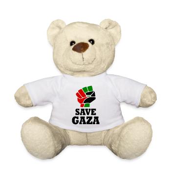 Save gaza - Nounours - blanc - Devant