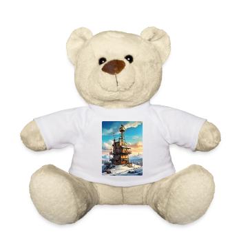 Paysage d’hiver steampunk avec tour radio 1.4 - Nounours - blanc - Devant