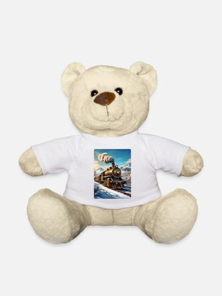 Steampunk Winterlandschaft Dampflok 1.4 - Teddy - Weiß