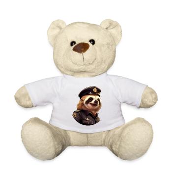 Paresseux policier - Nounours - blanc - Devant