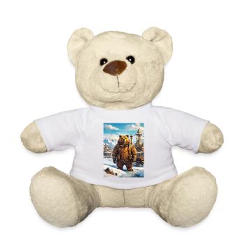 Steampunk Winterlandschaft Bär 1.12 - Teddy - Weiß - Vorne