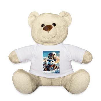 Bonhomme de neige paysage d’hiver steampunk 1.1 - Nounours - blanc - Devant