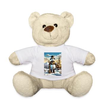 Bonhomme de neige paysage d’hiver steampunk 1.3 - Nounours - blanc - Devant