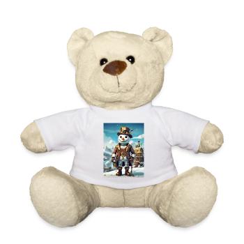 Steampunk hiver paysage bonhomme de neige 1.8 - Nounours - blanc - Devant