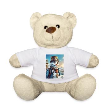 Steampunk Winterlandschaft Schneemann 1.9 - Teddy - Weiß - Vorne