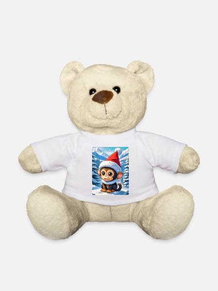 Anime Winterlandschaft Affe 1.3 - Teddy - Weiß