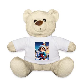 Anime Winterlandschaft Affe 1.1 - Teddy - Weiß - Vorne