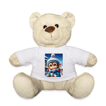 Anime Winterlandschaft Affe 1.5 - Teddy - Weiß - Vorne