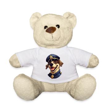 Police Dog - Teddy Bear - white - Front