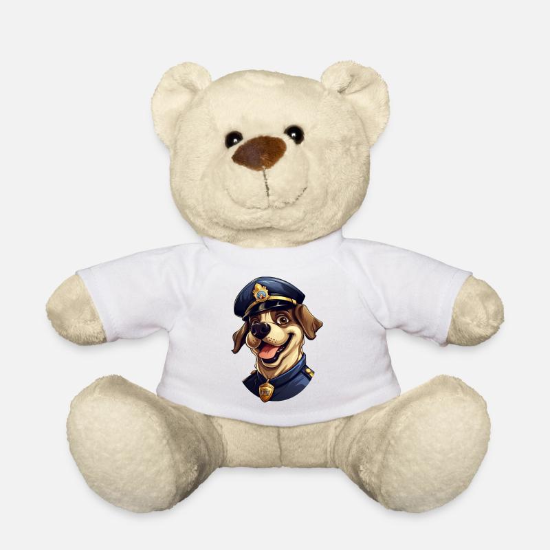 Police Dog - Teddy Bear - white