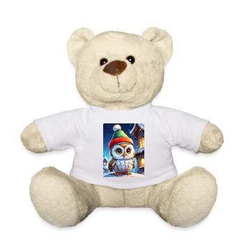 Anime Winterlandschaft Eule 1.1 - Teddy - Weiß - Vorne
