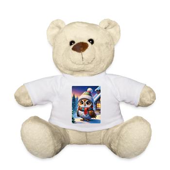 Anime Winterlandschaft Eule 1.4 - Teddy - Weiß - Vorne