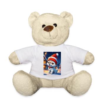 Anime Winter Landscape Dog 1.7 - Teddy Bear - white - Front