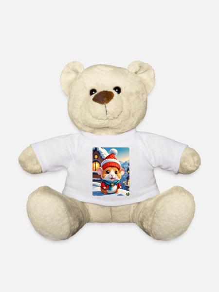 Anime Winter Landscape Hamster 1.3 - Teddy Bear - white