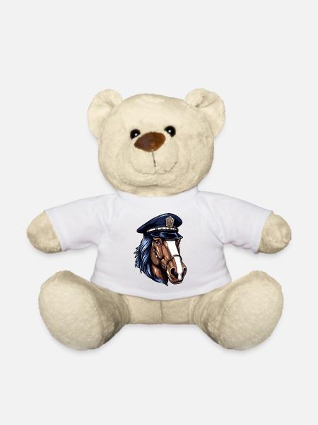 Pferde Polizist - Teddy - Weiß