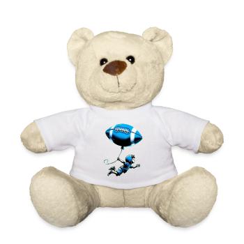 Young American Football Balloon Banksy Style - Teddy Bear - white - Front