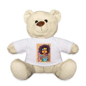 Haïti drapeau haïtien femme princesse je cadeau - Nounours - blanc - Devant