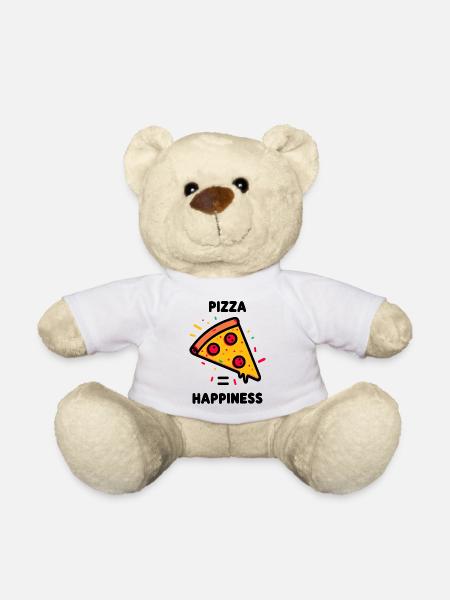 Pizza = Bonheur - Nounours - blanc