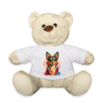 Farbklecks Schäferhund - Teddy - Weiß - Vorne