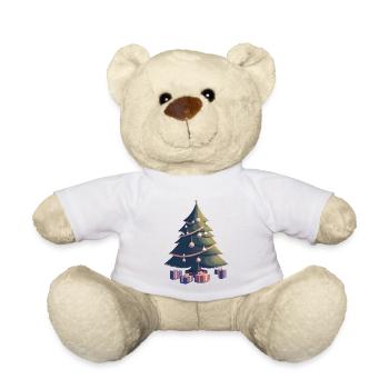 Glowing Christmas Tree - Teddy Bear - white - Front
