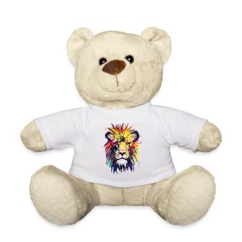 Lion Watercolor - Teddy Bear - white - Front