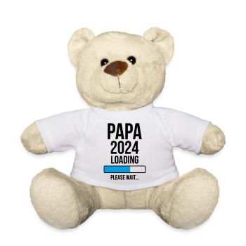Dad 2024 Loading Please wait... - Teddy Bear - white - Front