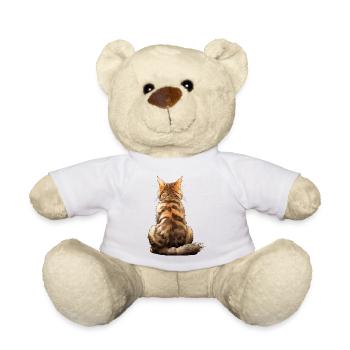 American Bobtail Cat - Teddy Bear - white - Front
