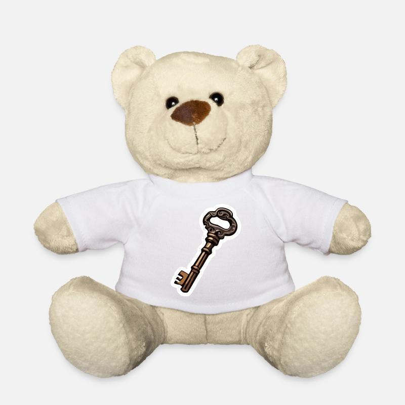 Clé / Serrure / Verrouillé / Sécurité - Nounours - blanc