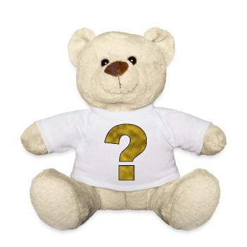 Punctuation Mark Question Mark Gold - Teddy Bear - white - Front