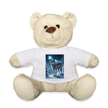 Winter Landscape Wolf 1.3 - Teddy Bear - white - Front