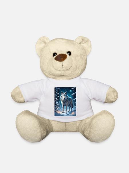 Winterlandschaft Wolf 1.10 - Teddy - Weiß