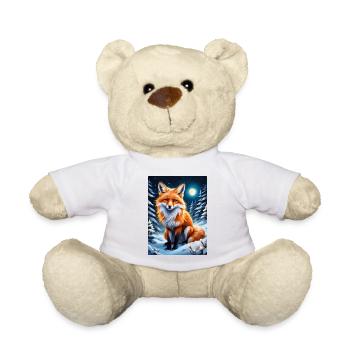 Winter Landscape Fox 1.1 - Teddy Bear - white - Front