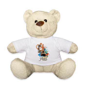 Paris, Tour Eiffel, France, Ville, Horizon, Art - Nounours - blanc - Devant