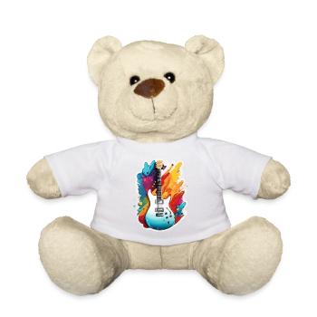Rock n roll / Guitar / Music / Instrument - Teddy Bear - white - Front