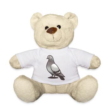 Unser kleiner tapferer Held der Stadttauben - Teddy - Weiß - Vorne