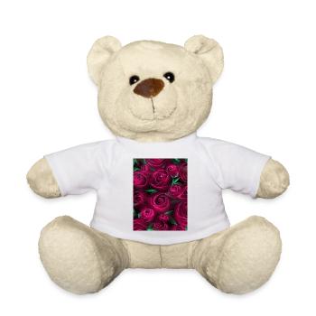 Romance Bouquet de roses rouges Amour Moderne - Nounours - blanc - Devant