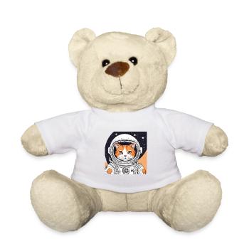 Astronaut Cat - Teddy Bear - white - Front