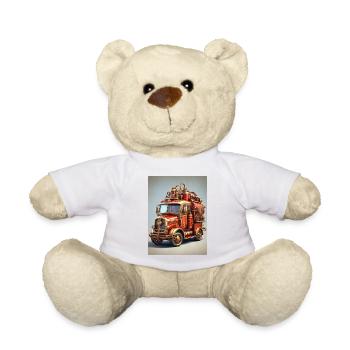 Camion de pompiers steampunk 1.7 - Nounours - blanc - Devant
