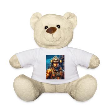 Homme pompier steampunk 1.28 - Nounours - blanc - Devant