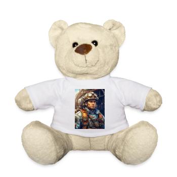 Homme pompier steampunk 1.29 - Nounours - blanc - Devant
