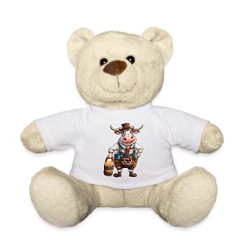 Lederhosen / Animal / Costume traditionnel / Tradition / Vache - Nounours - blanc - Devant
