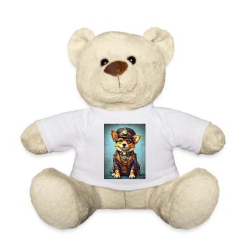Chien Steampunk 1.17 - Nounours - blanc - Devant