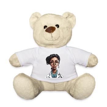 Médecin / professionnel de la santé / médecin / profession / spécialiste - Nounours - blanc - Devant