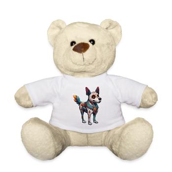La Catrina / Tatouage / Mexique / Animal / Chien - Nounours - blanc - Devant