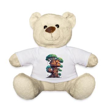 Cabane dans les arbres / Cime des arbres / Cabane dans les arbres / Aventure - Nounours - blanc - Devant