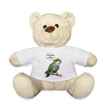 Quäker Papagei Mönch Sittich - Teddy - Weiß - Vorne